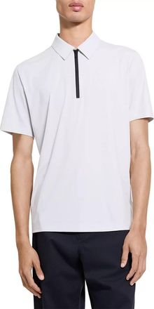 Theory Ryder Quarter-Zip Polo In Relay Jersey Vapor