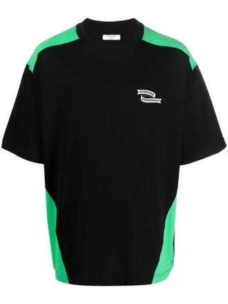 Opening Ceremony colour-block T-shirt - men - Cotton/Polyester - S - Black