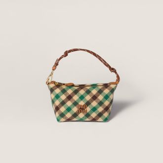 Miu Miu Plaid wool pouch