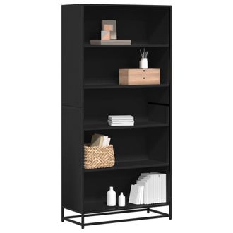 Berkfield Home Bookcase Black 80.5x35x170.5 cm Engineered Wood