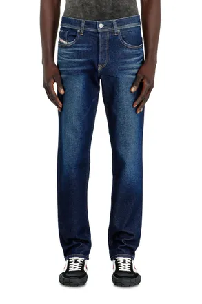 Diesel Regular Jeans Regular Waist 2023 D-Finitive, Dark blue, Button fly