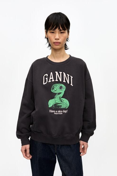 Ganni Black Cotton Sweatshirt from $318.00 - on Stylight