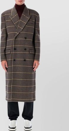 Saint Laurent tailored wool check coat