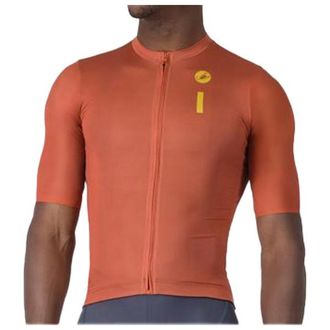 Castelli Drittone Logo Jersey Velotrikot f&uuml;r Herren | rot