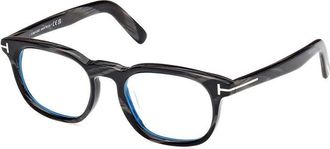 Tom Ford FT5930-D-B 063 Black Horn/Clear Blue Light Block 52mm