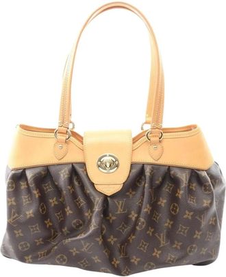 Louis Vuitton Pre-owned Monogram Canvas Shoulder Bag - Dames - Vintage Schoudertas - Bruin - ONE Size - Leer - Vintage