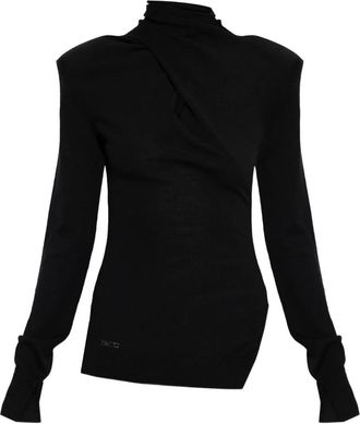 The Attico Top a collo alto - Nero