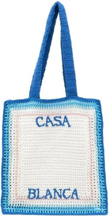 Casablanca Tassen, unisex, Wit, ONE Size, Katoen, Stripe Crochet Bag