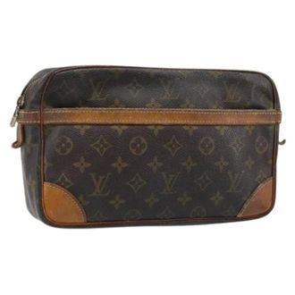 Louis Vuitton Pre-owned Clutch - Dames - Pre-owned - Bruin - Maat: ONE Size Leer