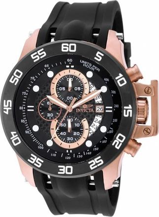 Invicta I-Force Chronograph Black Carbon Fiber Dial Black Polyurethane Mens Watch 19254