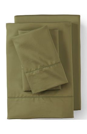Lands End 700 Thread Count Luxe Sateen Egyptian Cotton No Iron Bed Pillowcases in Simply Olive at Nordstrom, Size Standard