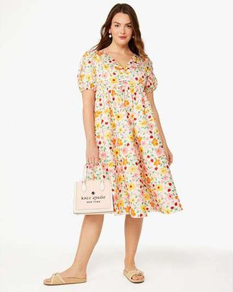 Kate Spade New York Strawberry Garden Midi Dress