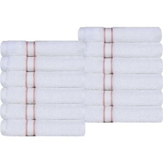 Superior 12-Piece Turkish Cotton Washcloths in Tea Rose at Nordstrom Rack