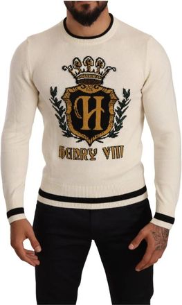 Dolce & Gabbana Heren, Truien, Wit, Maat: XS Kasjmier