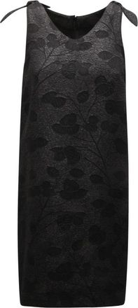 Hanita Zwarte Wollen Jurk Rolling Collectie - Dames - Korte kleedjes - Zwart - S - Wol - Kleedjes