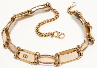 Valentino Garavani Cintura a catena Vlogo Signature Donna BURRO XS