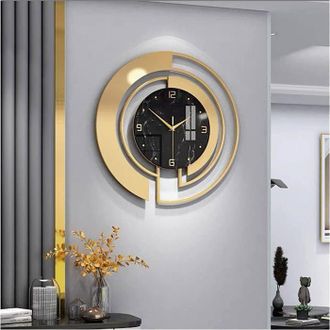 OEM Reloj De Pared Iluminado Para Sala De Estar, Reloj De Pared Para El Hogar, Reloj De Pared Para Vest&iacute;bulo De Hotel, Negro