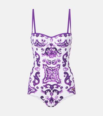 Dolce & Gabbana Majolica balconette swimsuit