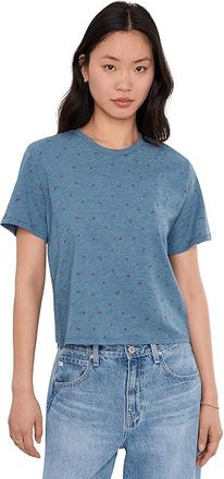 Toad&Co Boundless Jersey Short Sleeve Crew Womens Clothing Pacific Blue Print : LG, Cotton/Polyester
