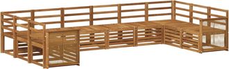 vidaXL Conjunto De Sof&aacute;s De Exterior 7 Uds. Natural Vidaxl
