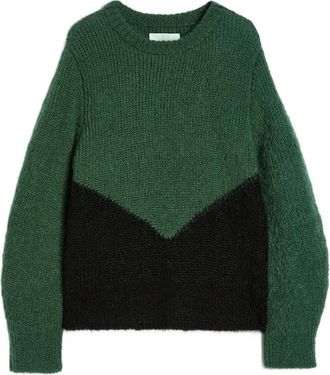 Jil Sander Maglione con design color-block - Verde