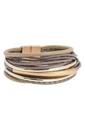 Saachi Layered Strand Bracelet in Taupe at Nordstrom Rack