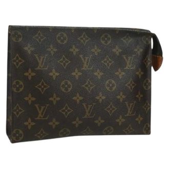Louis Vuitton Pre-owned Clutches, female, Brown, Size: ONE SIZE Pre-owned Monogram Canvas Pouch