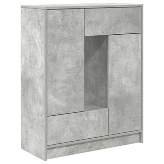 Berkfield Home Sideboard with Drawers & Doors Concrete Grey 73x31x90 cm | Size: 73 x 31 x 90 cm