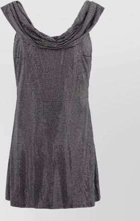 Giuseppe Di Morabito rhinestone mini dress draped neckline