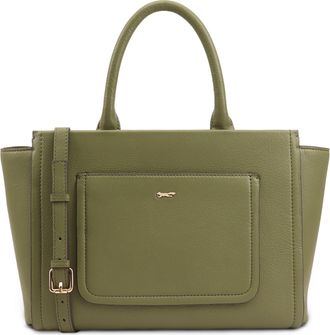 Paul Costelloe Leather Multiway Bag, Ladies Leather Handbag, Tote Designer Top Handle Handbag, Crossbody Shoulder Bag with 3 Elegant Colour Options, SHINANO (MAYFLY)