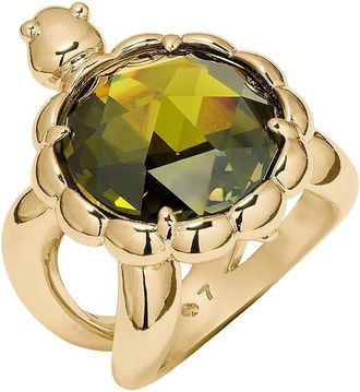 Kate Spade New York Secret Garden Turtle Womens Ring Womens Ring Green : 7, Brass