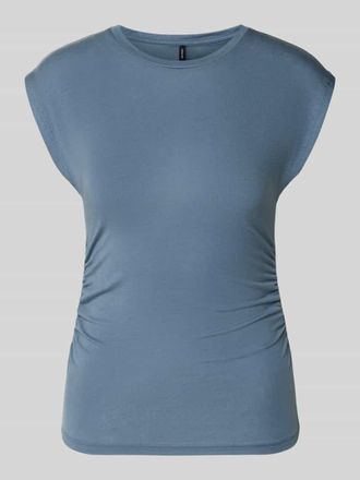 Vero Moda Slim Fit T-Shirt aus Lyocell-Mix Modell AVASARAH in Rauchblau, Gr&ouml;&szlig;e XL