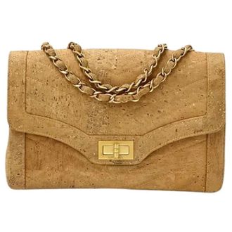 Chanel Pre-owned Vintage Schoudertas - Dames - Pre-owned - Beige - Maat: ONE Size Leer