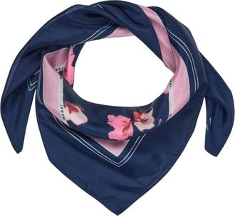 Masai Foulard in Seta 68x68 - - Accessories - Donna - Blu - ONE SIZE