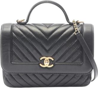 Chanel Pre-owned Vintage Schoudertas - Dames - Vintage Handtas - Zwart - ONE Size - Leer - Vintage