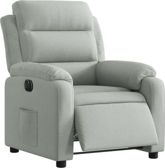 vidaXL Vidaxl - Sill&oacute;n Reclinable El&eacute;ctrico De Terciopelo Gris Claro