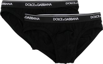 Dolce & Gabbana Set Di 2 Slip Medio In Cotone Stretch-Uomo