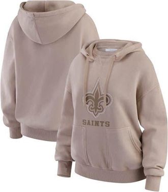 WEAR by Erin Andrews Womens WEAR by Erin Andrews Tan New Orleans Saints Washed Pullover Crewdie at Nordstrom, Size X-Large