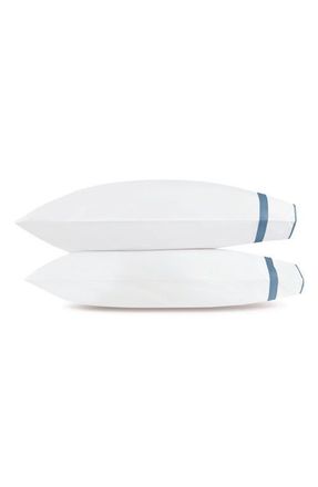 Matouk Louise Set of 2 Pillowcases in Sea at Nordstrom, Size Standard