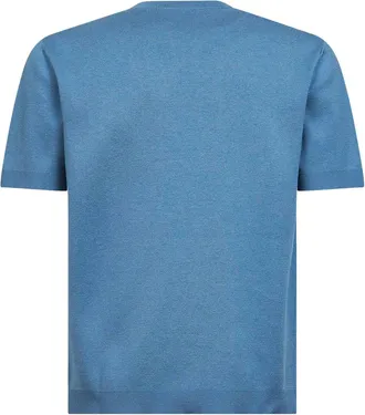 Gucci Mens Dusty Blue Cotton Embroidered Sweater Light