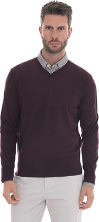 Hindustrie V-neck pullover - Heren - V-hals truien - Rood - M - Wol - Truien & Vesten