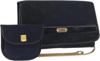 Dior Pre-owned Vintage Nylon Schoudertas - Dames - Vintage Clutch - Blauw - ONE Size - Nylon - Vintage
