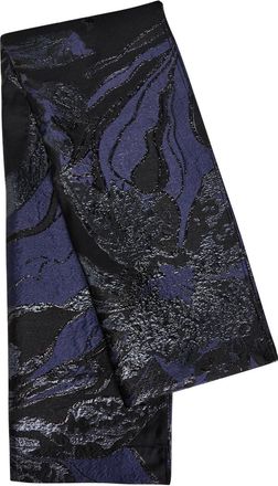 Talbot Runhof Floral-jacquard Woven Stole - Navy - One Size
