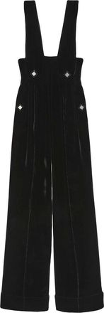 Gucci sleeveless velvet jumpsuit - women - Silk/Viscose/Acetate/Silk - 40 - Black