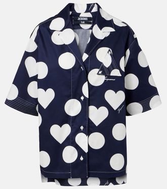 Jacquemus Marin polka-dot cotton poplin shirt