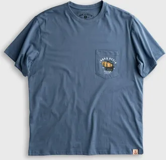 Iron And Resin Mens Custom Garage Pocket Tee In Blue