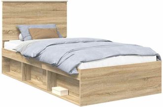 vidaXL Estructura De Cama Sonoma 100 X 200 Cm Madera De Pino Macizo Vidaxl