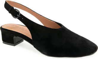 Gentle Souls Kellis Slingback Pump in Black Suede at Nordstrom, Size 9.5