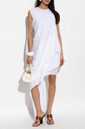 Jacquemus Asymmetric Dress Traversin, Womens, White