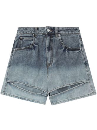 Izzue logo-patch cotton shorts - Blue